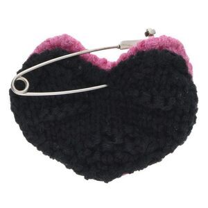 Prada Heart Motif Knit Brooch Men's